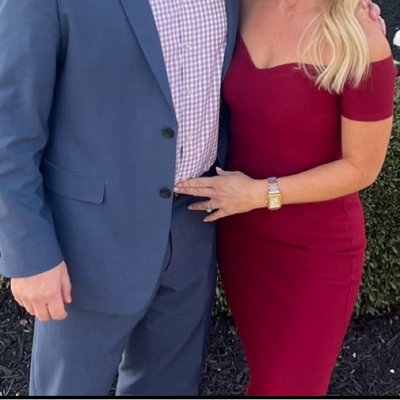 Lulu’s How Much I Care Off the Shoulder Dress Red - Picture 13 of 14